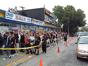 Adema visits, outside line length!